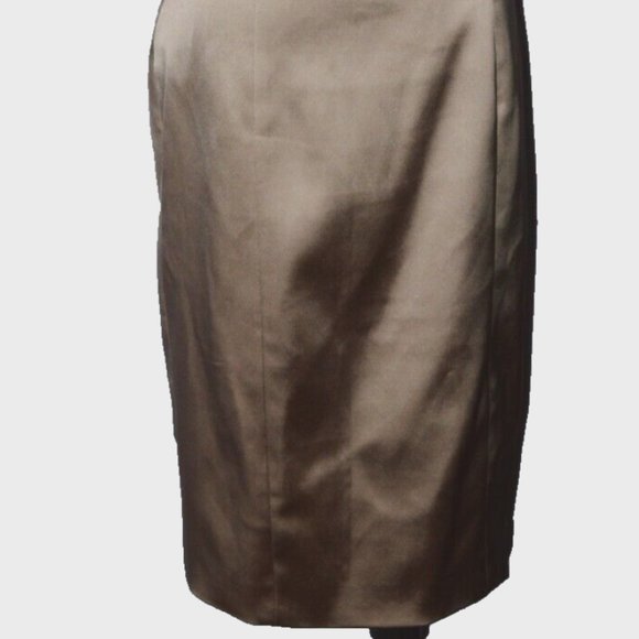 KAREN MILLEN ENGLAND SZ 8 M MEDIUM ONE SHOULDER SATIN SHEATH PLEATED DRESS - Picture 8 of 11